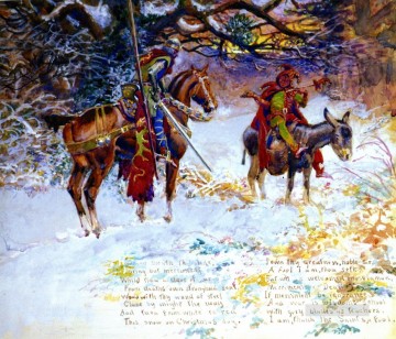 愚か者と騎士 1914年 チャールズ・マリオン・ラッセル Oil Paintings